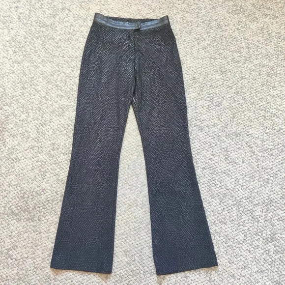 Cachet Bootcut Black Textured Pants Sz 6 Mid-High Rise - Picture 2 of 13